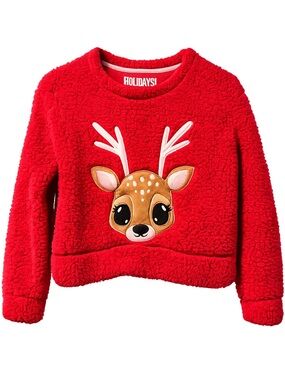 Urban Heritage Red Plush 'Holidays' Pullover medium